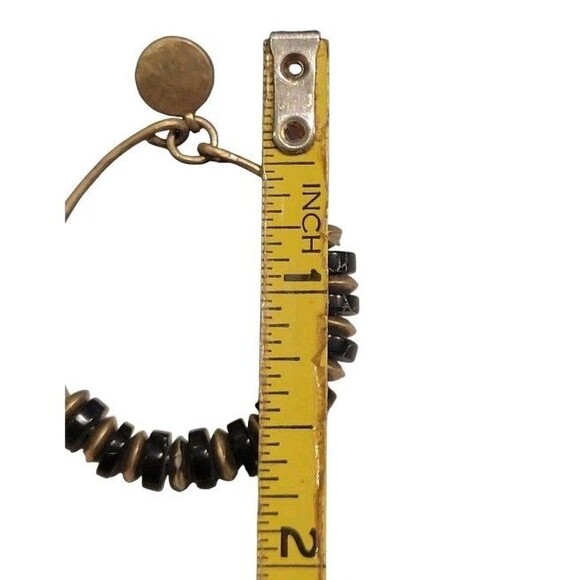 Universal Thread Simi Precious Antiqued Gold Tone Hoop Earrings Nickel Free - Picture 4 of 5